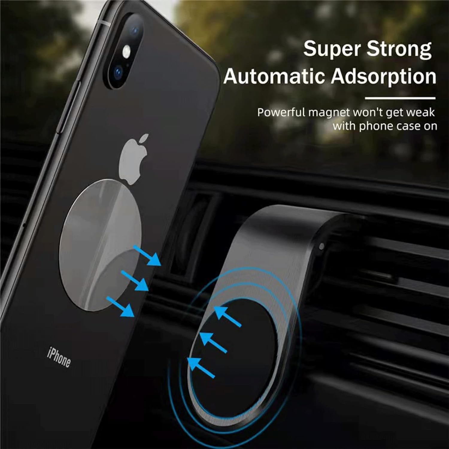 Car Phone Holder, L Shaped Vent Clip Magnetic Phone Holder, Car Magnetic Holder is Suitable for iPhone, Samsung, Huawei Car Phone Holder, L Shaped Vent Clip Magnetic Phone Holder, Car Magnetic Holder is Suitable for iPhone, Samsung, Huawei